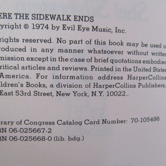 WHERE THE SIDEWALK ENDS Shel Silverstein 25th Anniversary Edition (HC 2000 & CD) - Picture 4 of 7